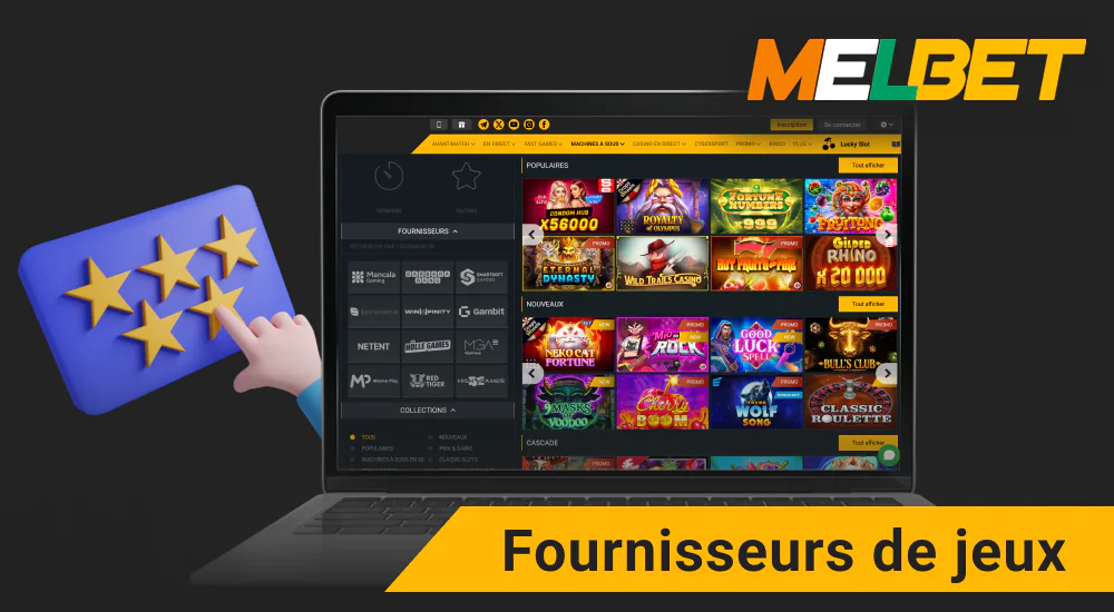 Fournisseurs de logiciels de casino Melbet