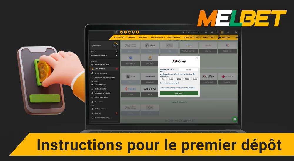 Comment recharger votre compte sur Melbet Casino