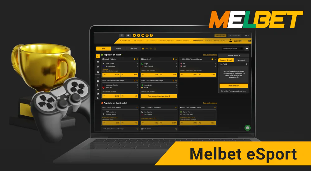 Melbet vous permet de parier sur l'eSport