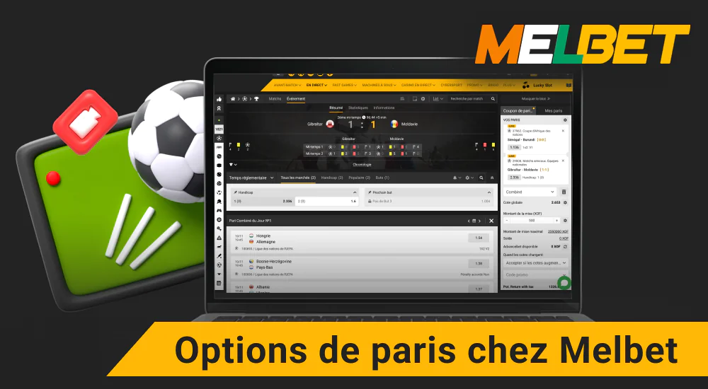 Variétés de paris sportifs disponibles chez Melbet